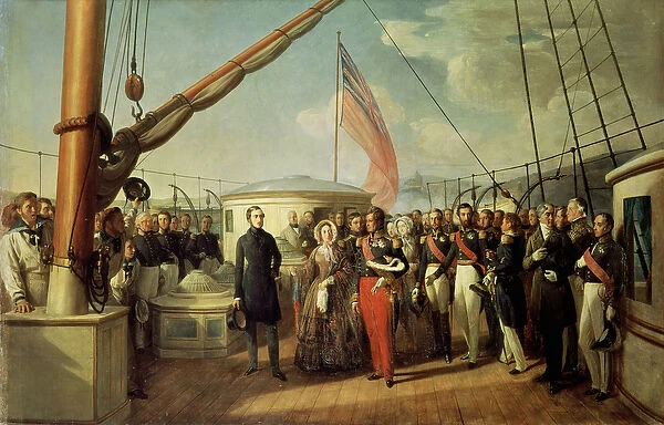 Meeting between Louis-Philippe I (1773-1850) and Queen Victoria (1819-1901) at Le Treport