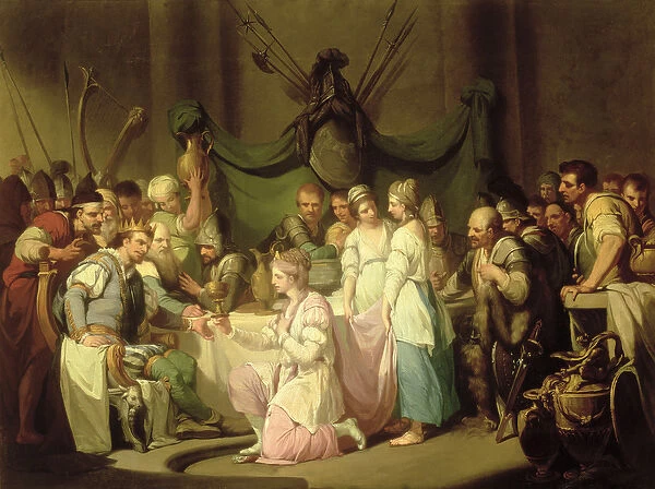 The Meeting of Vortigern and Rowena (oil on canvas)
