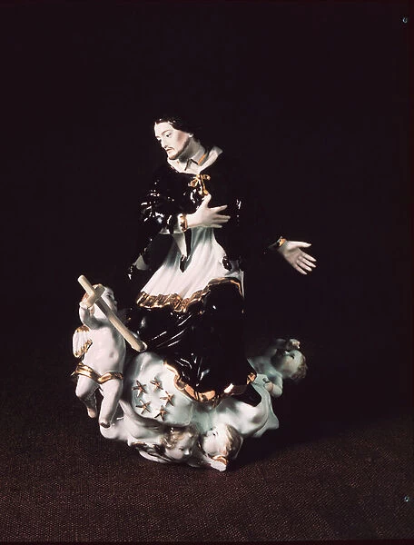 Meissen figure of St. John Nepomuk, from a baroque group, c. 1731 (porcelain)