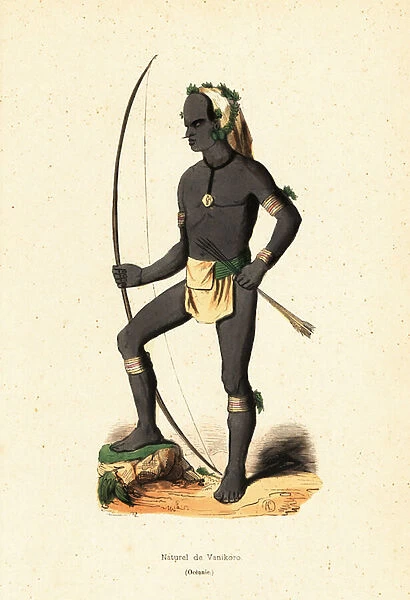 Melanesian man of Vanikoro, Solomon Islands, Pacific Ocean