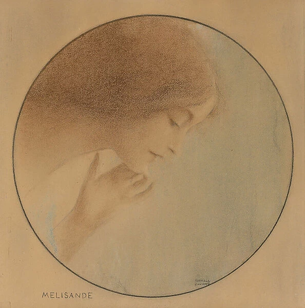 Melisande, 1907 (pastel & pencil on paper)