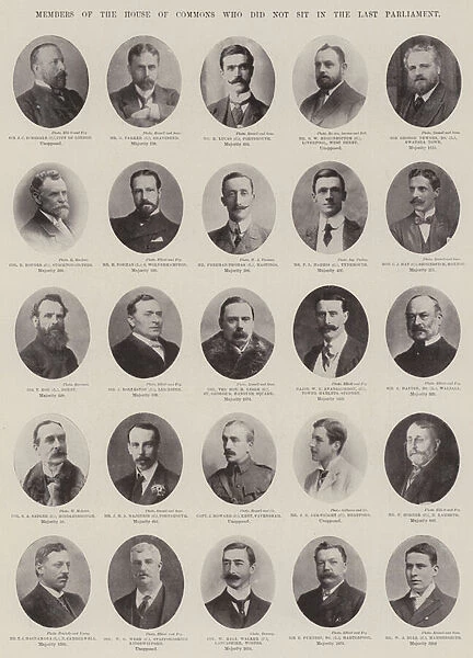 Members of the House of Commons who did not sit in the Last Parliament (b  /  w photo)