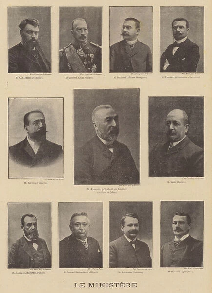 Members of the ministry of the new Prime Minister of France, Emile Combes (litho)