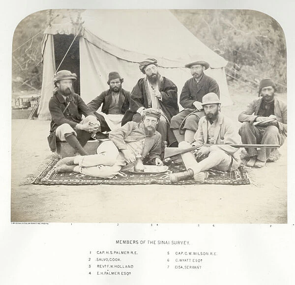 Members of the Sinai Survey, 1868 (b  /  w photo)
