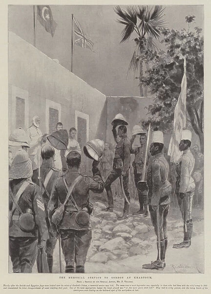 The Memorial Service to Gordon at Khartoum (litho)