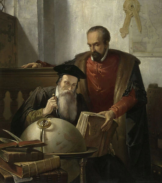 Mercator and Ortelius (oil on canvas)