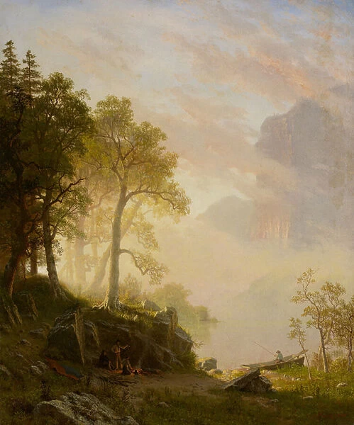 The Merced River in Yosemite, 1868 (oil on canvas)