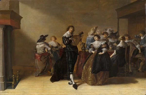 Merry Company, 1632 (oil on cradled panel)