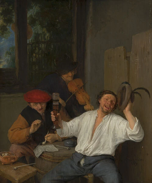 The Merry Drinkers, 1659 (oil on panel)