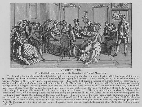 Mesmers Tub, or, a Faithful Representation of the Operations of Animal Magnetism (engraving)