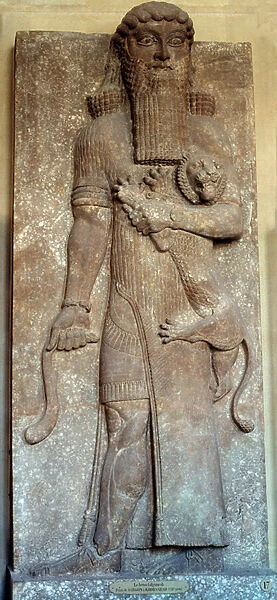 Mesopotamia: 'Statue of Sargon mastering a lion'said '