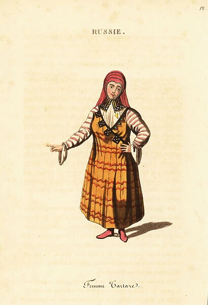 Mestscherakian Tatar woman, 18th century. 1823 (engraving)