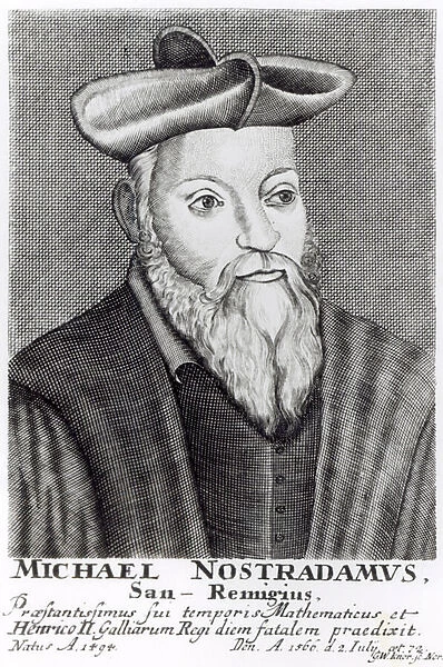 Michel Nostradamus (1503-66) (engraving)