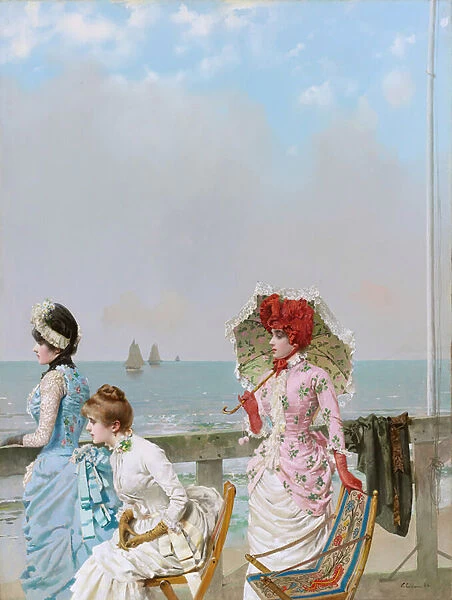 Midday at the sea, 1884 (oil on canvas)