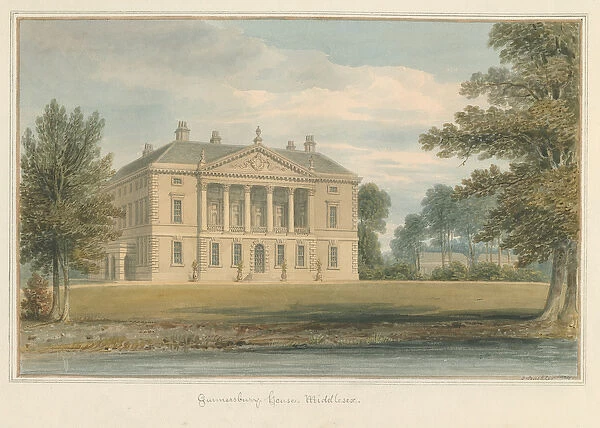 Middlesex - Gunnersbury House, 1824 (w  /  c on paper)