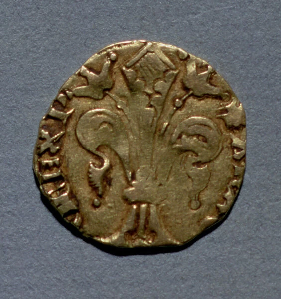 Mig Flori (Catalan currency) from the reign of Peter III (1276-86), minted in Barcelona (verso) (gold)