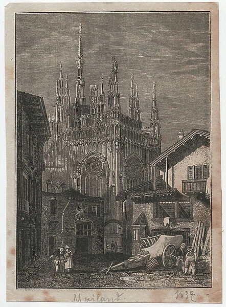 Milan Cathedral, 1837 (engraving)