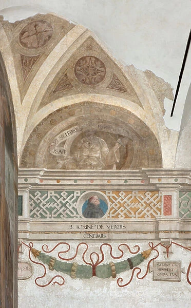 Milan, Cenacolo Refectory, Donato Montorfano, Wall Decoration, Round depicting Blessed Giovanni da Vercelli