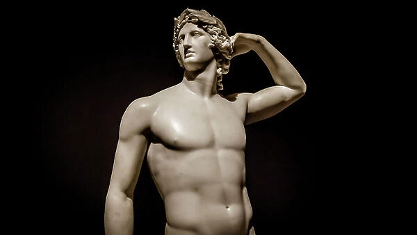 MILAN, ITALY - June 2020: the ancient sculpture Apollo Crowning Himself - 1782 - An... 2019 (photo)