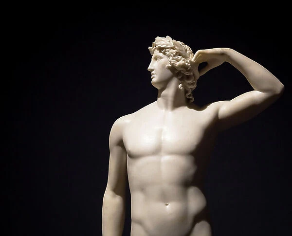 MILAN, ITALY - June 2020: the ancient sculpture Apollo Crowning Himself - 1782 - An... 2019 (photo)