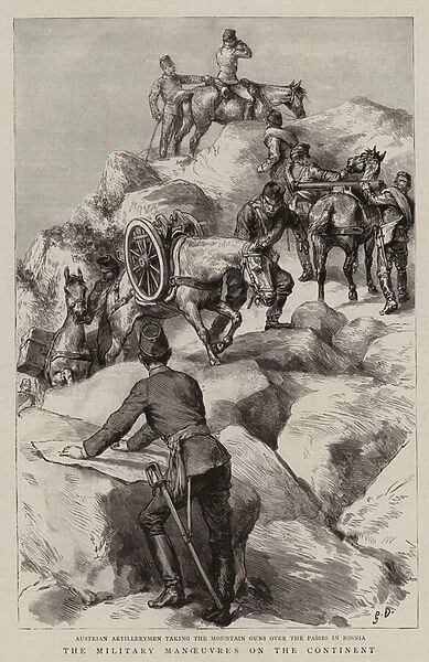 The Military Manoeuvres on the Continent (engraving)