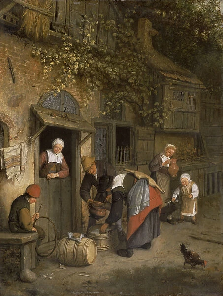 The Milk Seller, 1679 (panel)