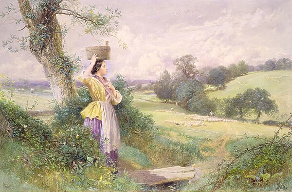 The Milkmaid, 1860 (w  /  c on paper)