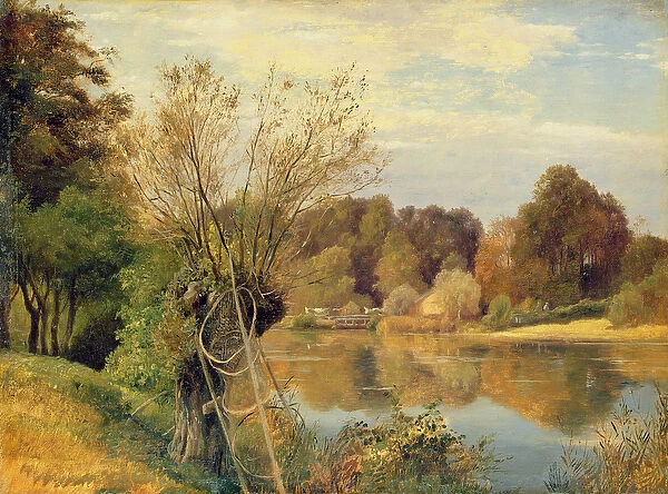 At the Mill, 1830 (oil on paper mounted on card)