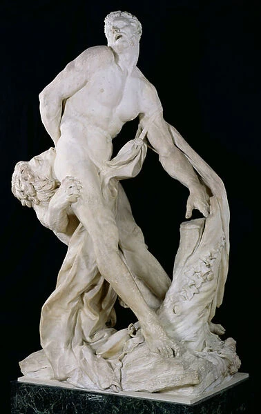 Milo of Croton Attacked by a Lion, 1672-82 (marble)