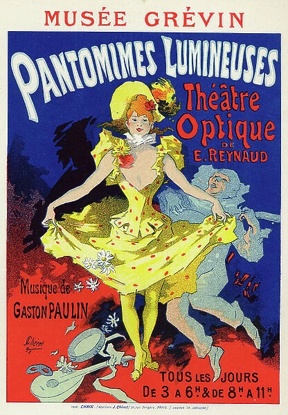 Mime show in Paris, 1892 (poster)