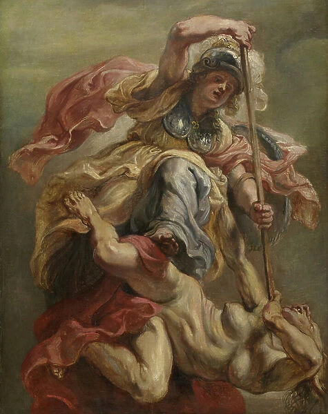Minerva Slaying Discord (oil on canvas)