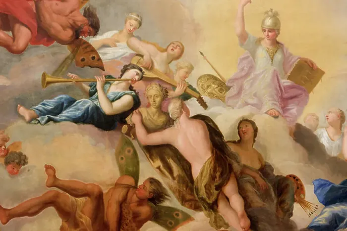 Framed Print : Minerva surrounded by the Arts and Sciences, detail from The Banqueting House, 1701 (painted ceiling)