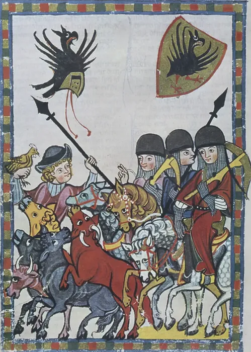 Framed Print : Miniature from the Codex Manesse, manuscript, 1304, Germany 14th Century Framed Print : Miniature from the Codex Manesse, manuscript, 1304, Germany 14th Century