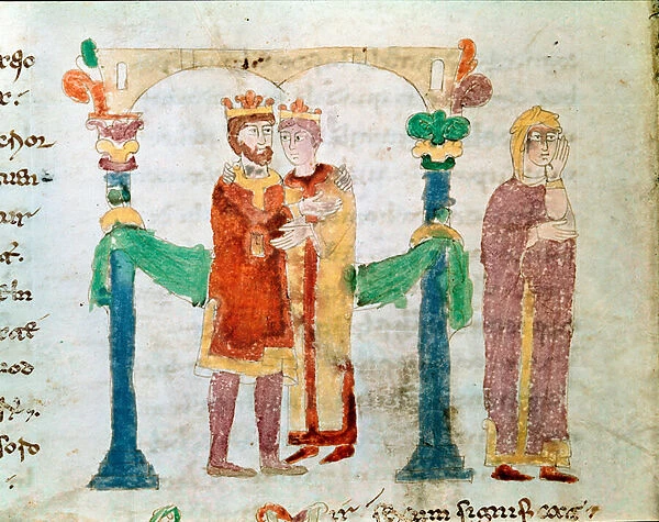 A miniature marriage from the manuscript 'De Universo'or '
