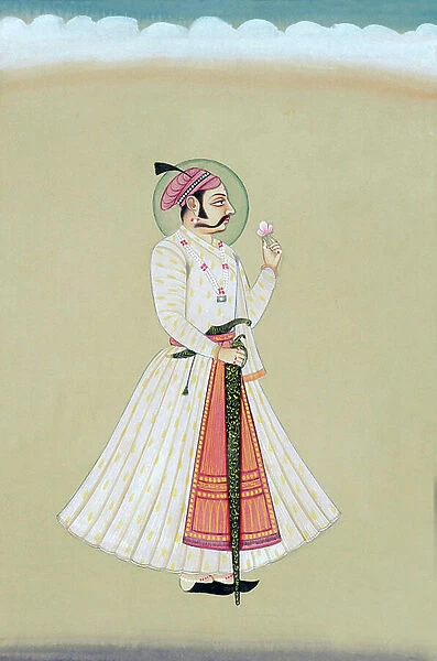 Miniature Painting of Maharana Amar Singh Udaipur, 1800