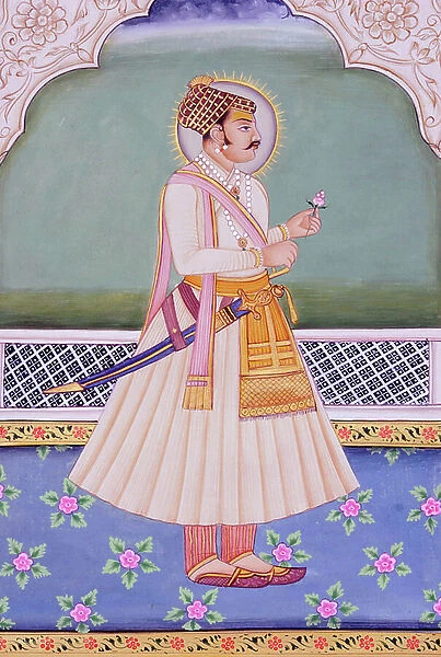 Miniature Painting of Mirza Raja Jai Singh, Jaipur
