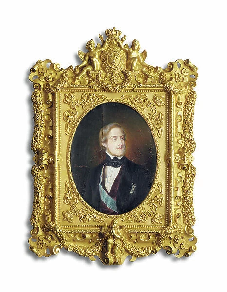 Miniature portrait of Henri, Comte de Chambord (1820-86) by Joseph Hippolyte Lequeutre (1793-1877)
