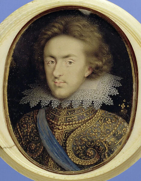 Miniature portrait of Henry (1594-1612) Prince of Wales (w / c on vellum)