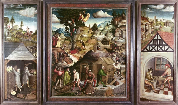 Mining landscape, 1521 (oil on panel)
