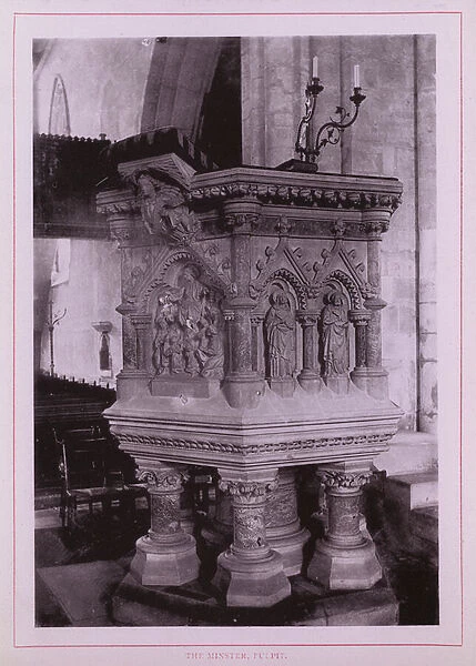 The Minster, Pulpit (b  /  w photo)