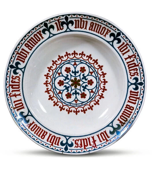Minton dish designed by Pugin, 1851 (ceramic)