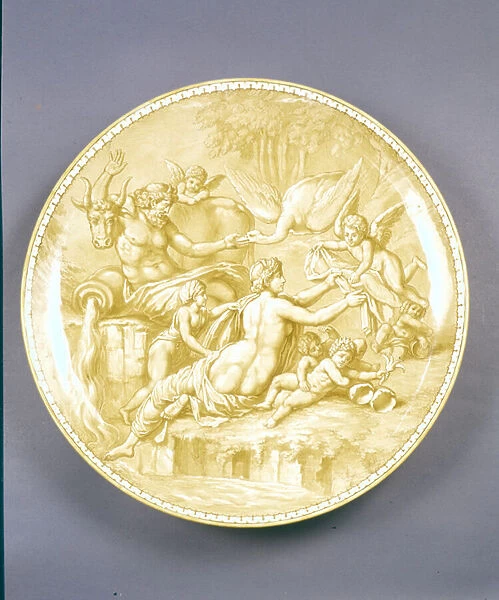 Minton plate by Thomas Kirby, decoration after Giulio Romano, 1862 (ceramic)