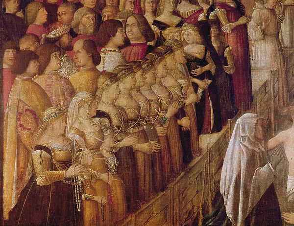 The Miracle of the Cross at the Bridge of Saint Lorenzo, detail of a group of Catherine