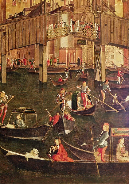 Detail of the Miracle of the Relic of the True Cross on the Rialto Bridge, 1494