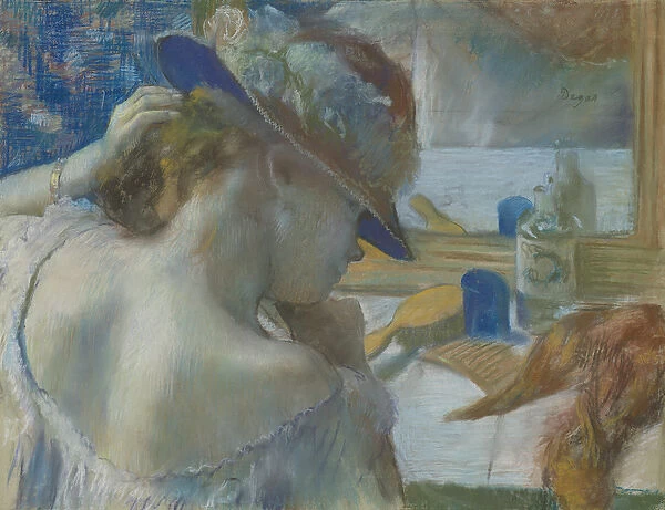 In Front of the Mirror, 1889 (pastel on paper) (see 141380 for unframed version)