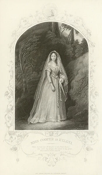 Miss Cooper as Helena, A Midsummer Nights Dream, Act II, scene iii (engraving)