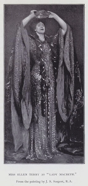 Miss Ellen Terry as 'Lady Macbeth'(b  /  w photo)