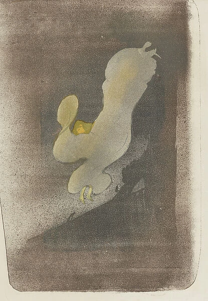 Miss Loie Fuller, 1893 (litho printed in blue-gray, brown-aubergine & yellow