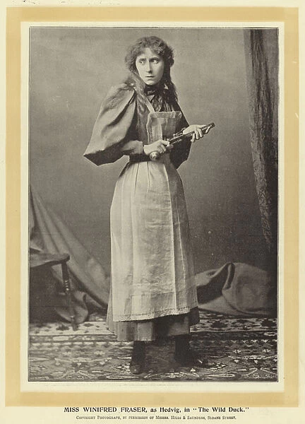 Miss Winifred Fraser, as Hedvig, in 'The Wild Duck'(b  /  w photo)