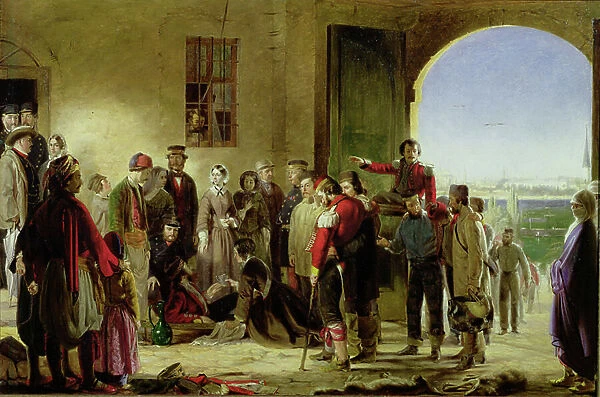 The Mission of Mercy: Florence Nightingale receiving the Wounded at Scutari, 1857 (oil on canvas)